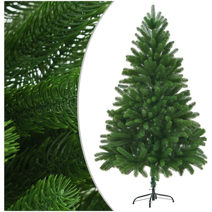 Belyst plastgran med kulor 210 cm grön vidaXL 210 x 105 cm – bild 2