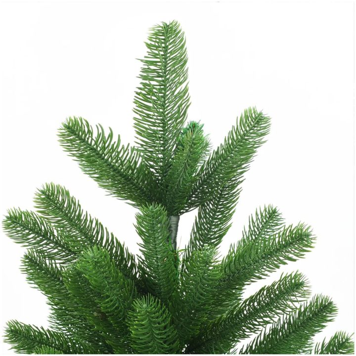 Belyst plastgran med kulor 210 cm grön vidaXL 210 x 105 cm – bild 3