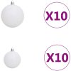 Belyst plastgran med kulor 210 cm grön vidaXL 210 x 105 cm – miniatyr 8