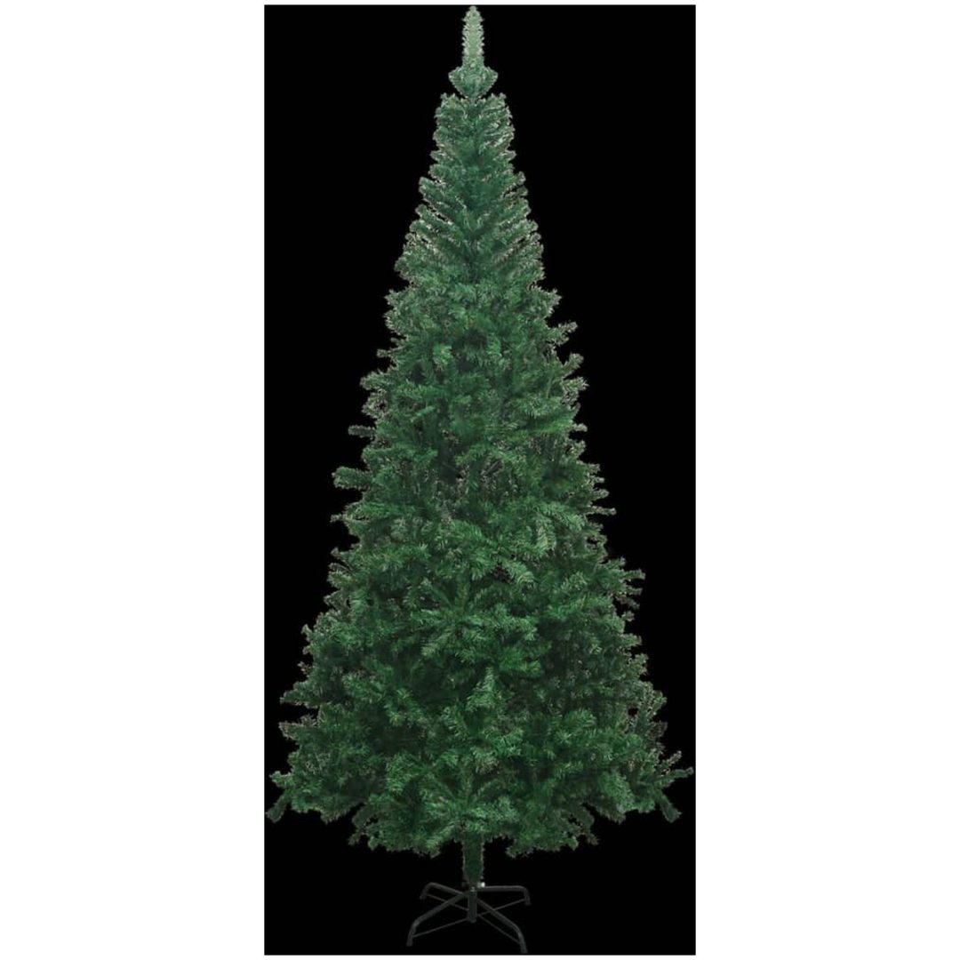 Belyst plastgran med kulor 240 cm grön vidaXL 240 x 120 cm – bild 2