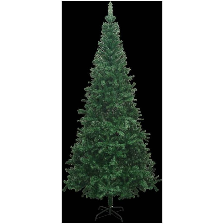 Belyst plastgran med kulor 240 cm grön vidaXL 240 x 120 cm – bild 2