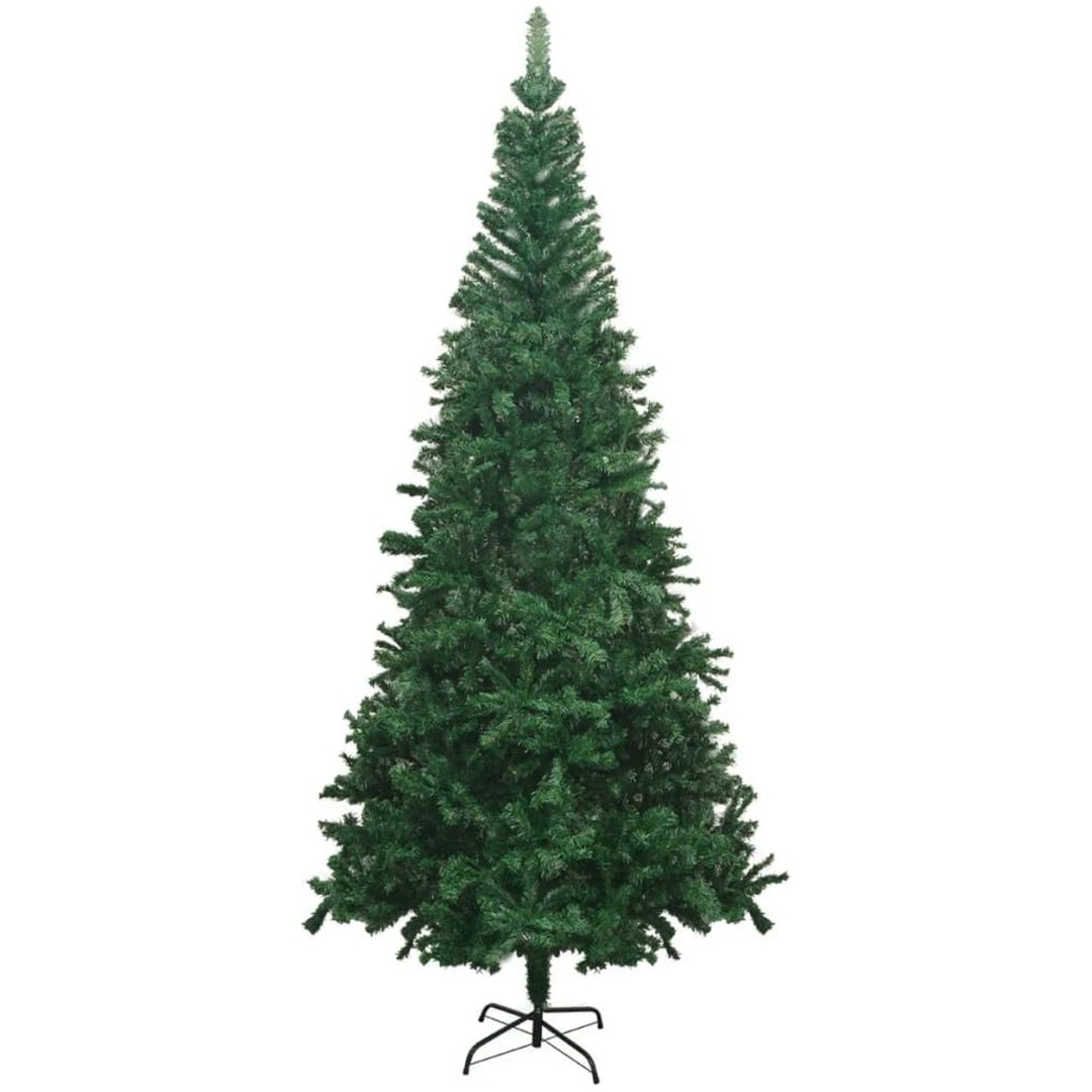 Belyst plastgran med kulor 240 cm grön vidaXL 240 x 120 cm – bild 3