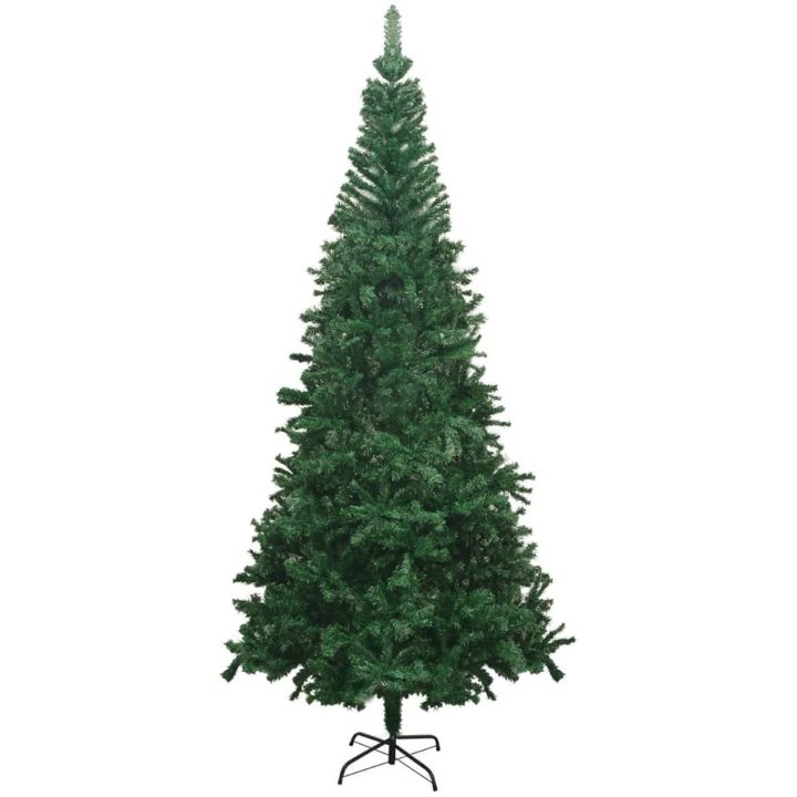 Belyst plastgran med kulor 240 cm grön vidaXL 240 x 120 cm – bild 3