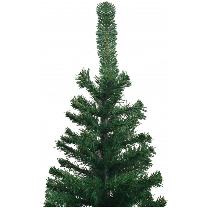 Belyst plastgran med kulor 240 cm grön vidaXL 240 x 120 cm – bild 4