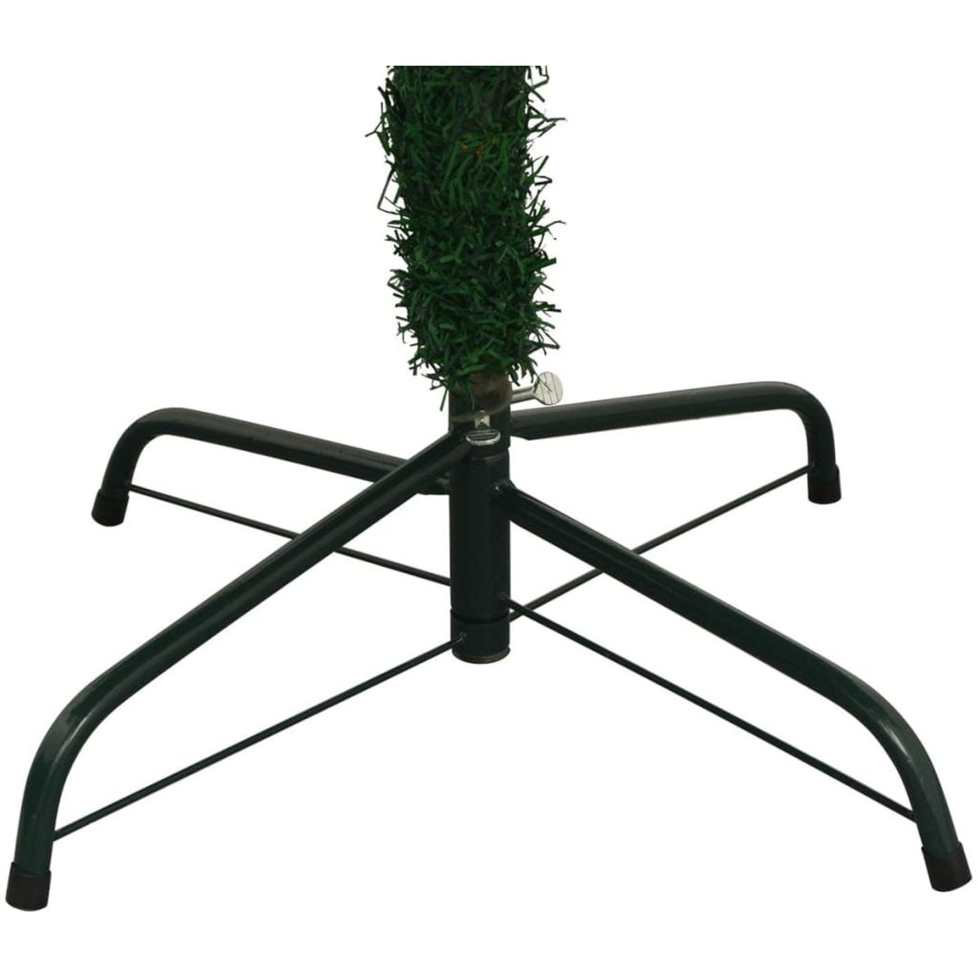 Belyst plastgran med kulor 240 cm grön vidaXL 240 x 120 cm – bild 6