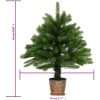 Belyst plastgran med kulor 65 cm grön vidaXL 65 x 45 cm – miniatyr 12