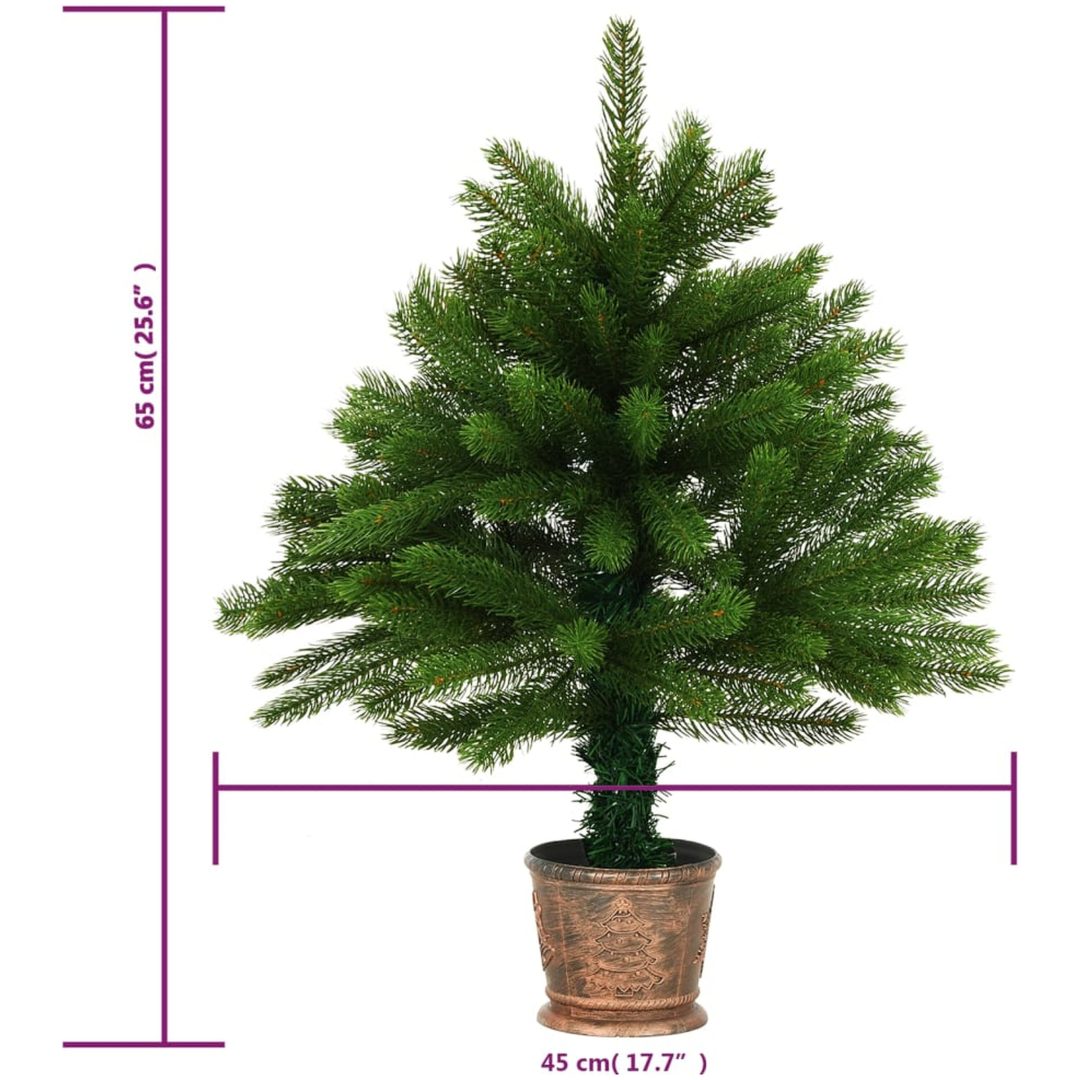 Belyst plastgran med kulor 65 cm grön vidaXL 65 x 45 cm – bild 12