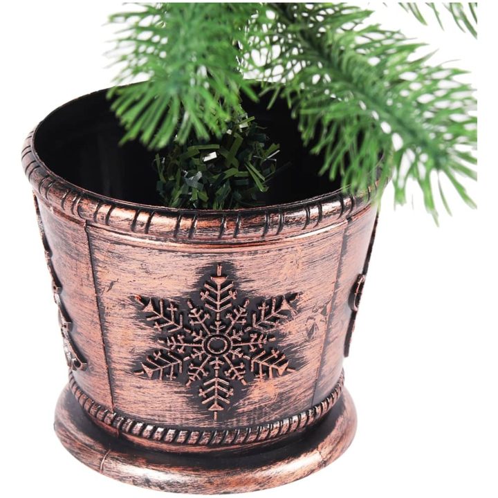 Belyst plastgran med kulor 65 cm grön vidaXL 65 x 45 cm – bild 3