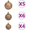 Belyst plastgran med kulor 65 cm grön vidaXL 65 x 45 cm – miniatyr 6