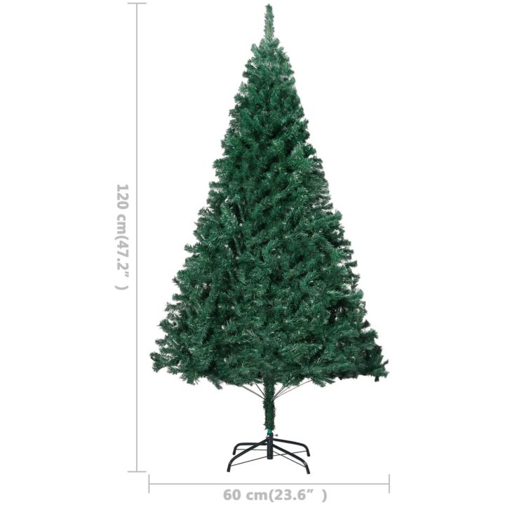Belyst plastgran med kulor grön 120 cm PVC vidaXL 120 x 60 cm – bild 12