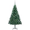 Belyst plastgran med kulor grön 120 cm PVC vidaXL 120 x 60 cm – miniatyr 1