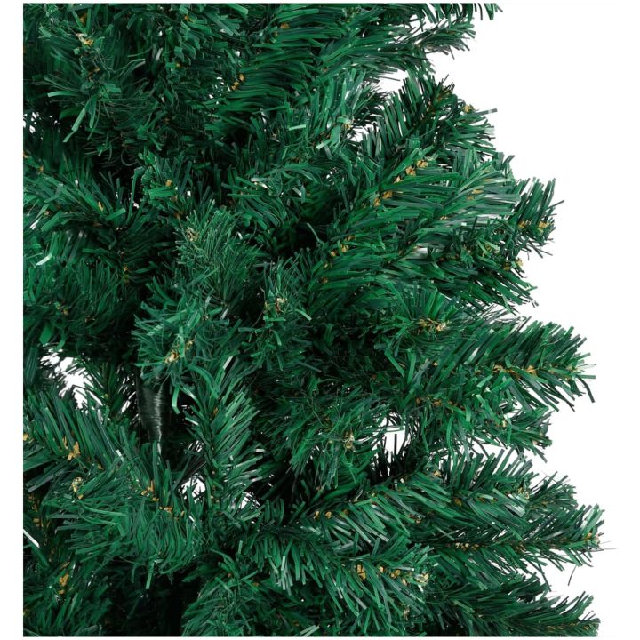 Belyst plastgran med kulor grön 150 cm PVC vidaXL 150 x 80 cm – bild 3