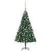 Belyst plastgran med kulor grön 150 cm PVC vidaXL 150 x 80 cm – miniatyr 1