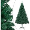 Belyst plastgran med kulor grön 180 cm PVC vidaXL 180 x 95 cm – miniatyr 2