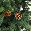 Belyst plastgran med kulor grön 210 cm vidaXL 210 x 119 cm – miniatyr 4