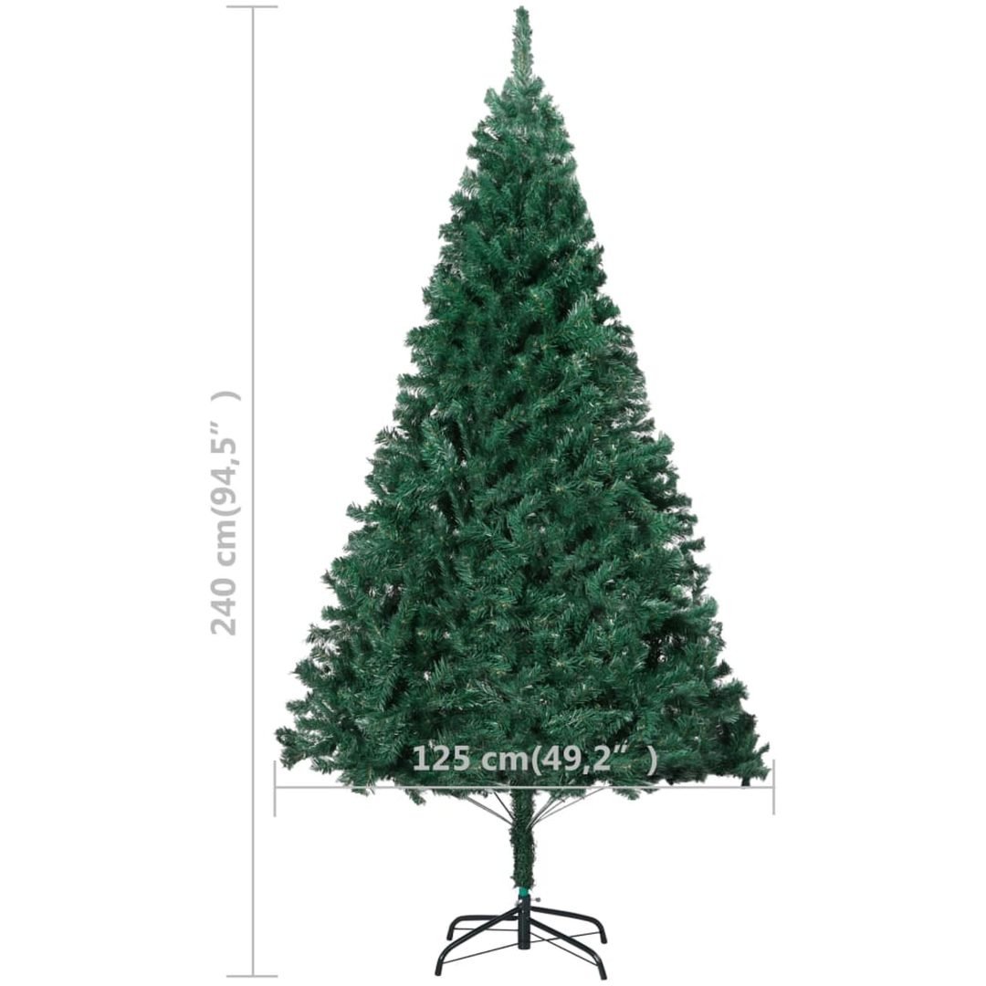 Belyst plastgran med kulor grön 240 cm vidaXL 240 x 125 cm – bild 12