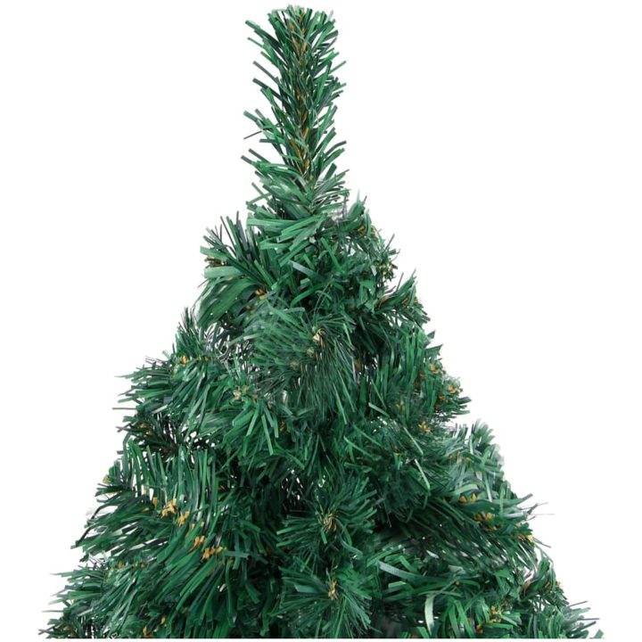 Belyst plastgran med kulor grön 240 cm vidaXL 240 x 125 cm – bild 3