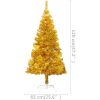 Belyst plastgran med kulor guld 120 cm PET vidaXL 120 x 65 cm – miniatyr 12