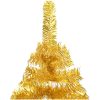 Belyst plastgran med kulor guld 120 cm PET vidaXL 120 x 65 cm – miniatyr 3