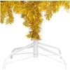 Belyst plastgran med kulor guld 120 cm PET vidaXL 120 x 65 cm – miniatyr 4