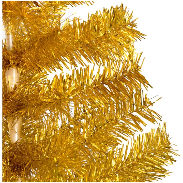 Belyst plastgran med kulor guld 120 cm PET vidaXL 120 x 65 cm – bild 5