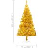 Belyst plastgran med kulor guld 150 cm PET vidaXL 150 x 75 cm – miniatyr 11