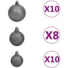 Belyst plastgran med kulor guld 210 cm PET vidaXL 210 x 120 cm – miniatyr 7