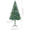 Belyst plastgran med kulor och kottar 180 cm vidaXL 180 x 90 cm – miniatyr 12
