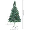 Belyst plastgran med kulor och kottar 210 cm vidaXL 210 x 105 cm – miniatyr 12