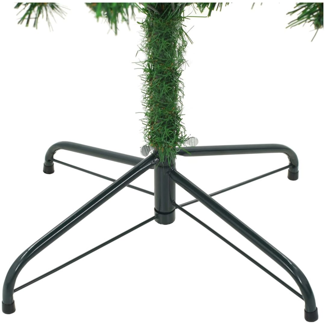 Belyst plastgran med kulor och kottar 210 cm vidaXL 210 x 105 cm – bild 4