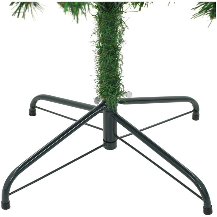 Belyst plastgran med kulor och kottar 210 cm vidaXL 210 x 105 cm – bild 4