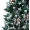 Belyst plastgran med kulor och kottar 240 cm vidaXL 240 x 130 cm – miniatyr 2