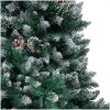 Belyst plastgran med kulor och kottar 240 cm vidaXL 240 x 130 cm – miniatyr 3