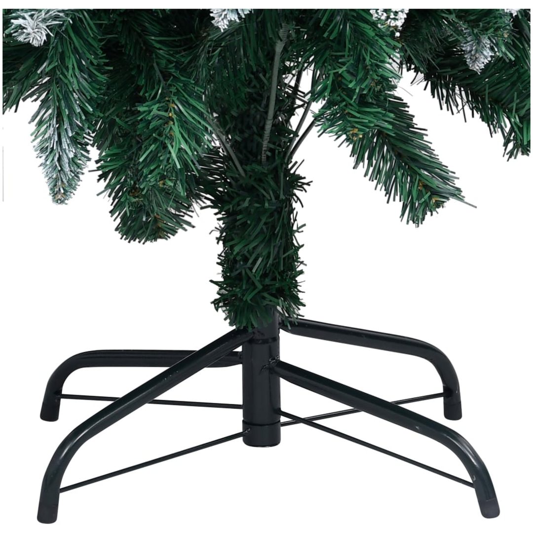 Belyst plastgran med kulor och kottar 240 cm vidaXL 240 x 130 cm – bild 4