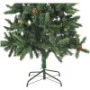 Belyst plastgran med kulor och kottar grön 210 cm vidaXL 210 x 119 cm – miniatyr 8