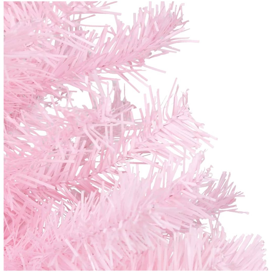 Belyst plastgran med kulor rosa 120 cm PVC vidaXL 120 x 65 cm – bild 5