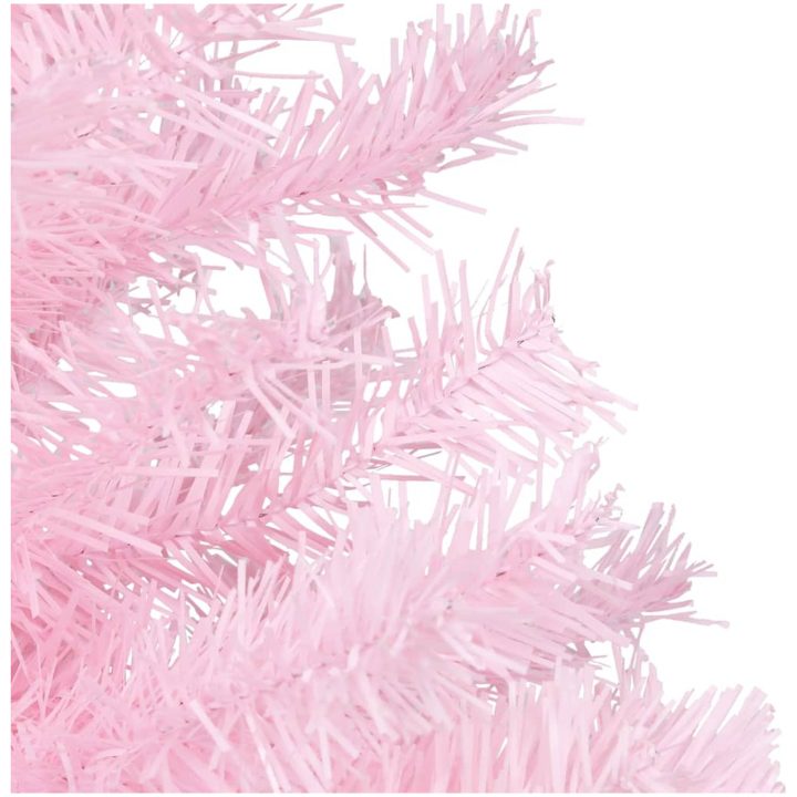 Belyst plastgran med kulor rosa 120 cm PVC vidaXL 120 x 65 cm – bild 5