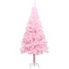 Belyst plastgran med kulor rosa 180 cm PVC vidaXL 180 x 93 cm – miniatyr 2