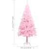 Belyst plastgran med kulor rosa 180 cm PVC vidaXL 180 x 93 cm – miniatyr 12