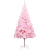 Belyst plastgran med kulor rosa 210 cm PVC vidaXL 210 x 120 cm – miniatyr 2