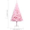Belyst plastgran med kulor rosa 210 cm PVC vidaXL 210 x 120 cm – miniatyr 11