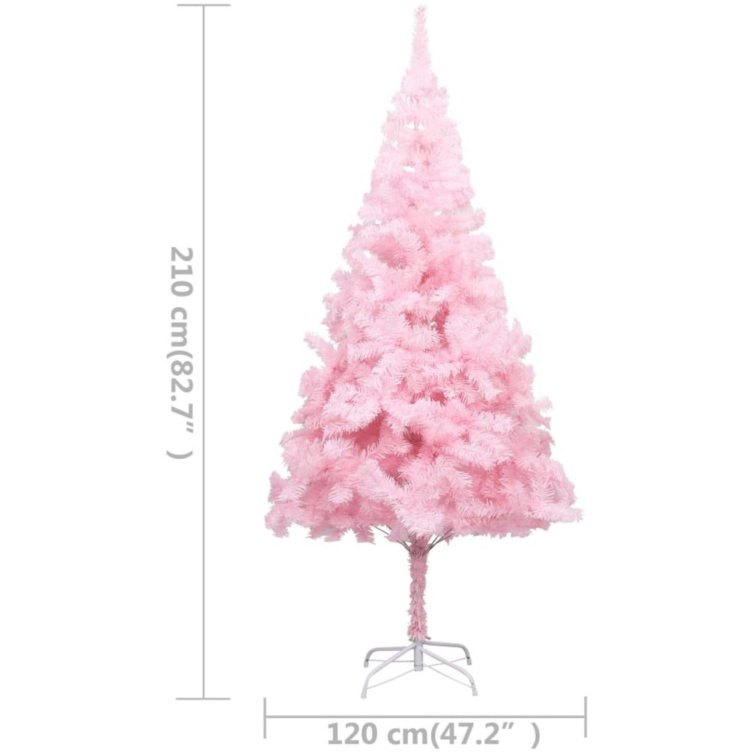 Belyst plastgran med kulor rosa 210 cm PVC vidaXL 210 x 120 cm – bild 11