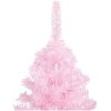 Belyst plastgran med kulor rosa 210 cm PVC vidaXL 210 x 120 cm – miniatyr 3