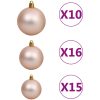 Belyst plastgran med kulor rosa 240 cm PVC vidaXL 240 x 120 cm – miniatyr 7