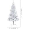 Belyst plastgran med kulor silver 120 cm PET vidaXL 120 x 65 cm – miniatyr 12