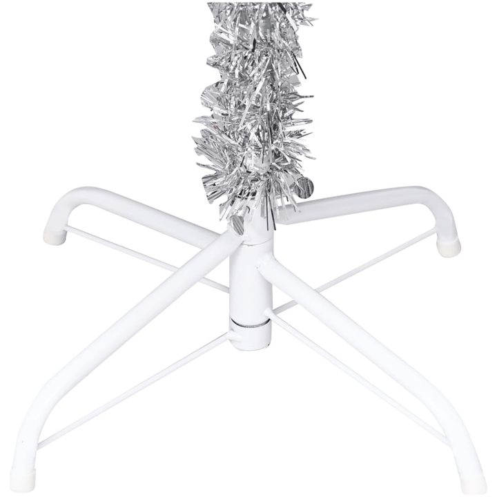 Belyst plastgran med kulor silver 120 cm PET vidaXL 120 x 65 cm – bild 5