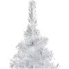 Belyst plastgran med kulor silver 210 cm PET vidaXL 210 x 120 cm – miniatyr 3