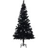 Belyst plastgran med kulor svart 180 cm PVC vidaXL 180 x 93 cm – miniatyr 2