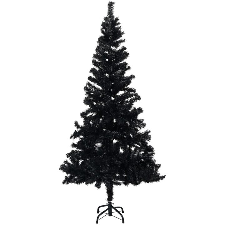 Belyst plastgran med kulor svart 180 cm PVC vidaXL 180 x 93 cm – bild 2