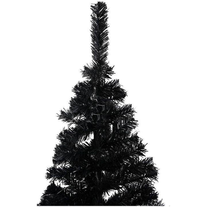 Belyst plastgran med kulor svart 180 cm PVC vidaXL 180 x 93 cm – bild 3